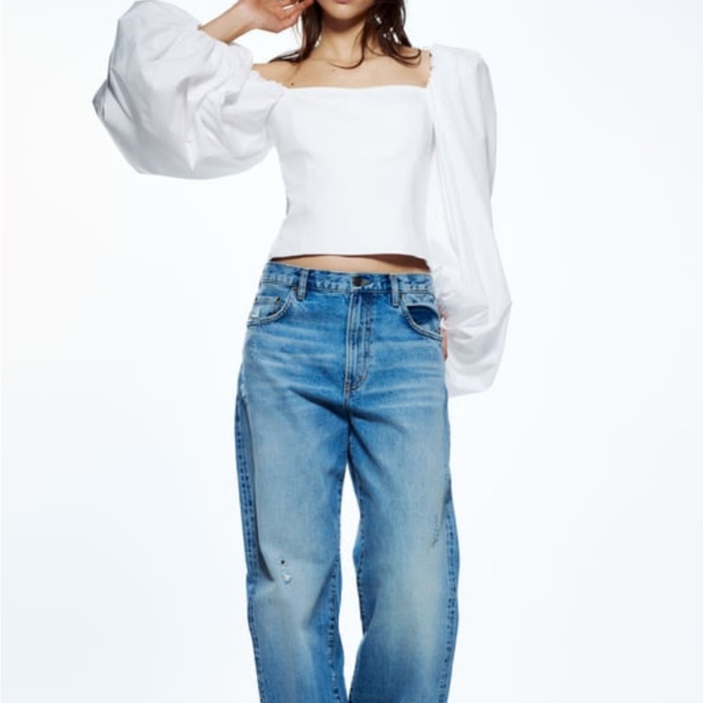 Zara Full Sleeve Poplin Top, NWT, XS
